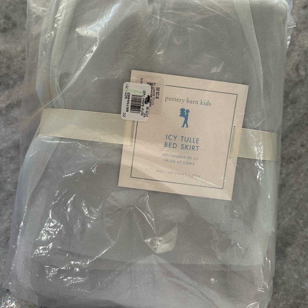 Pottery Barn Kids Icy Blue Tulle Bed Skirt